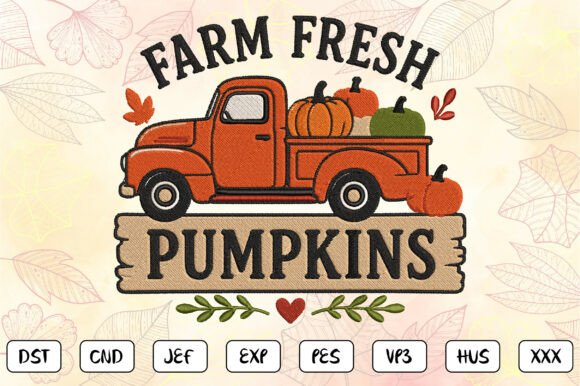 Farm Fresh Pumpkins Embroidery