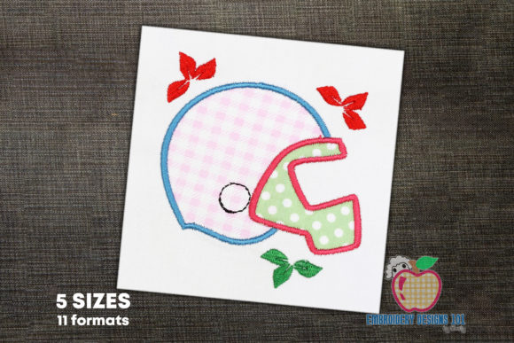 Football Helmet Applique Design