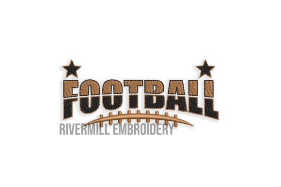 Football Lettering Embroidery Design